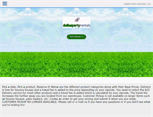 Tablet Screenshot of dallaspartyrentals.net